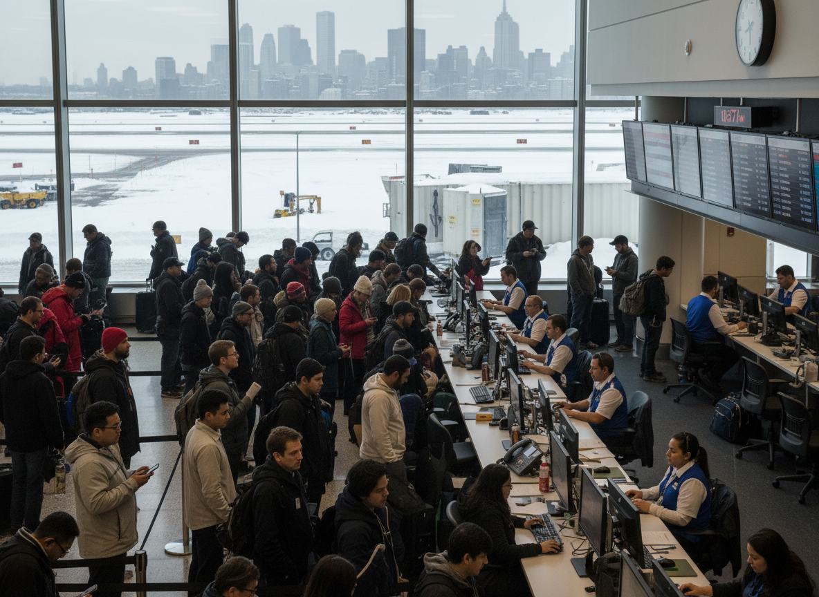 Rebooking Flights After Winter Delays At LaGuardia